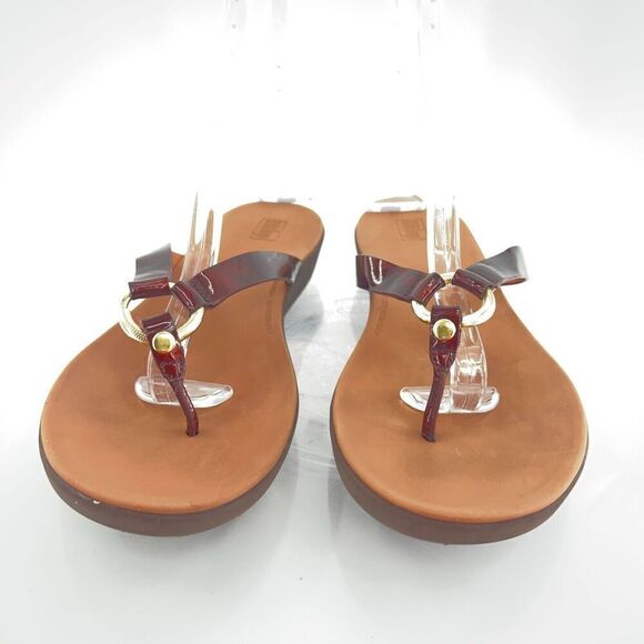 FitFlop Hoopla Tortoiseshell Women's Size 9 Brown Slip On Sandals - Picture 3 of 12